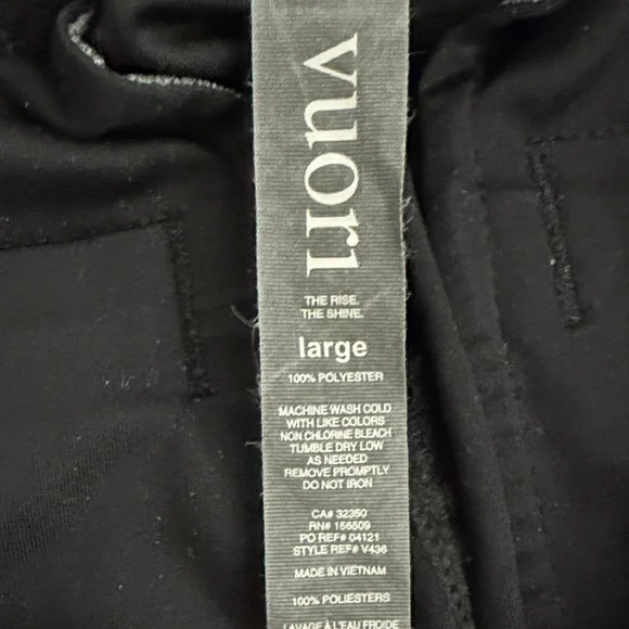 Vuori Men's Meta Black Joggers with White Drawstring - Picture 2 of 4